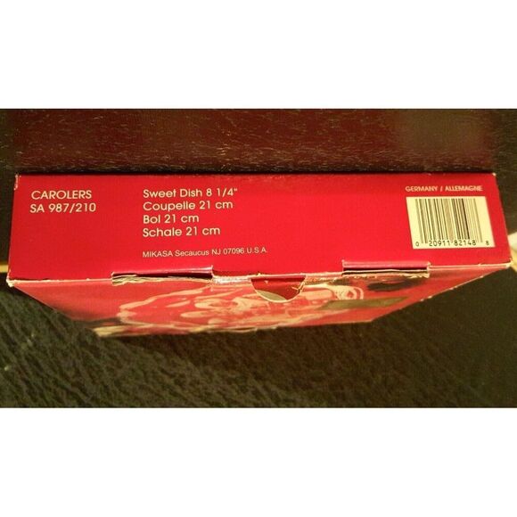 Mikasa Candy Sweet Dish Carolers SA 987 210 Holiday Christmas Festive Plate New - Picture 4 of 4